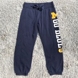 Pink by Victoria’s Secret cropped UofM sweatpants